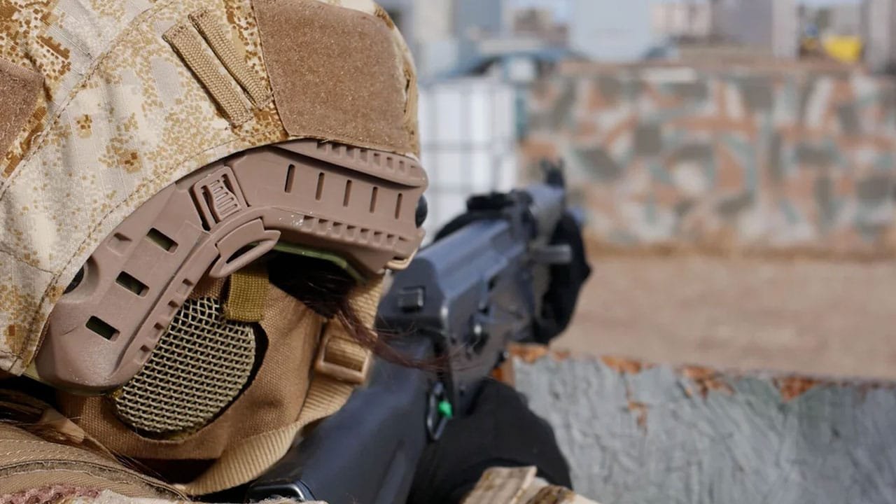 Tormenta de arena de Pencott en uso