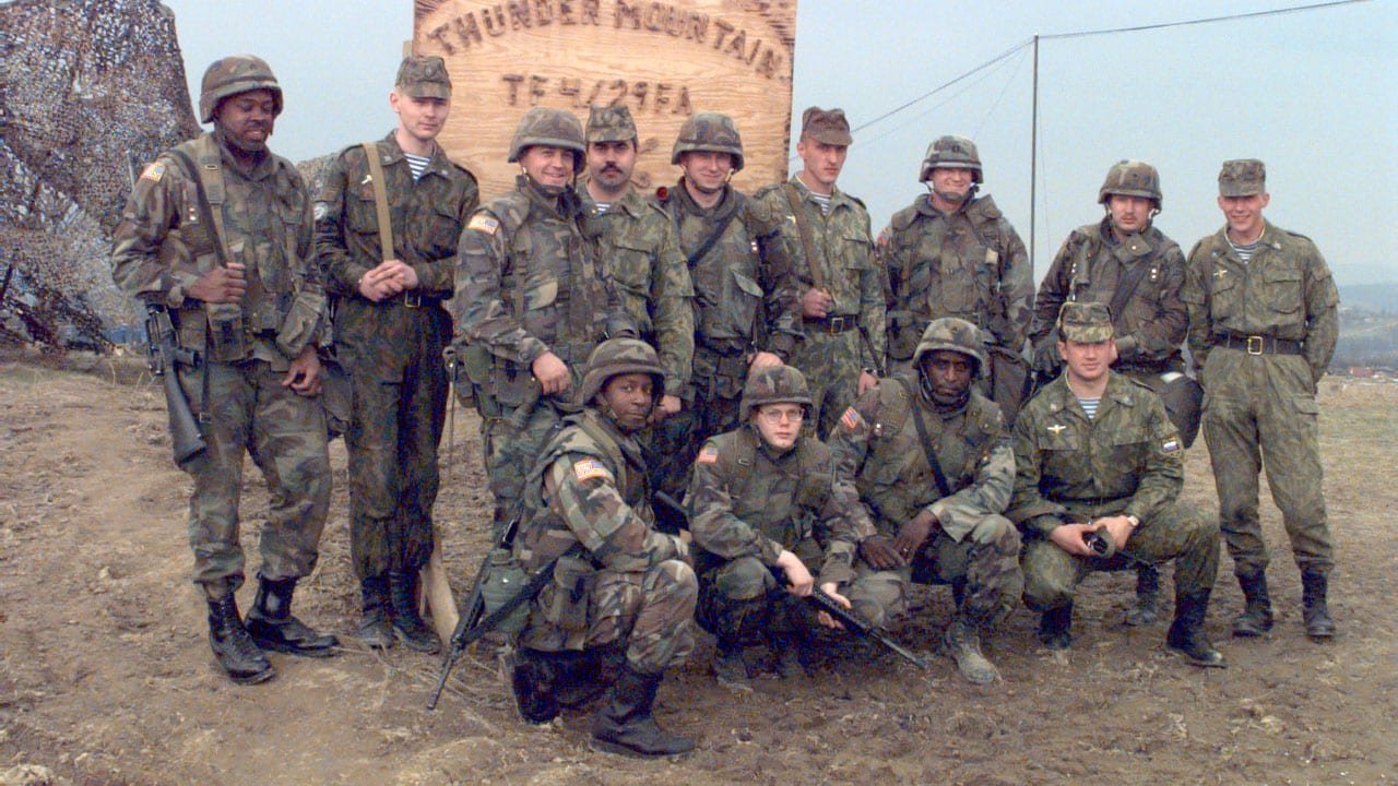 Camuflaje de bosque en uso