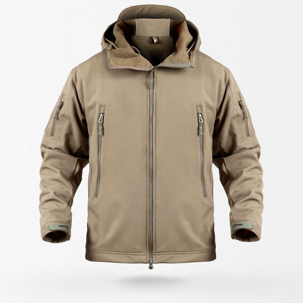 Chaqueta softshell marrón coyote "Veter"