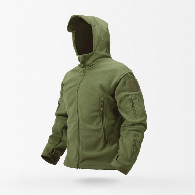 Chaqueta polar táctica militar con capucha de EEUU