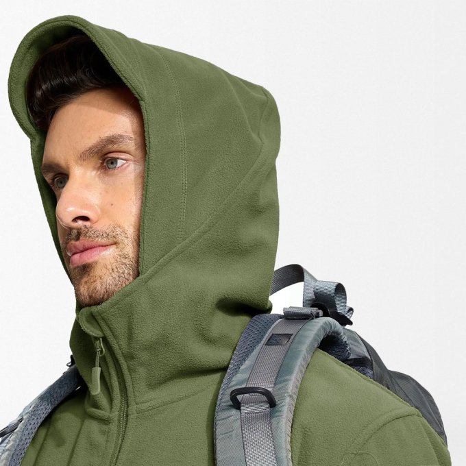 Chaqueta polar táctica militar con capucha de EEUU - Imagen 3
