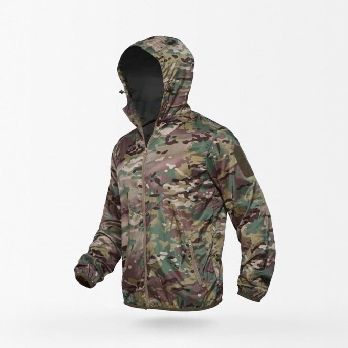 Chaqueta impermeable táctica camuflaje con capucha TB - Imagen 2