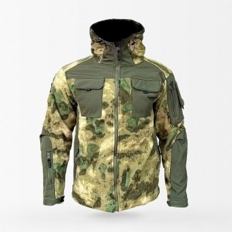 Chaqueta polar camuflada cortavientos