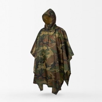 Poncho de lluvia camuflaje Woodland
