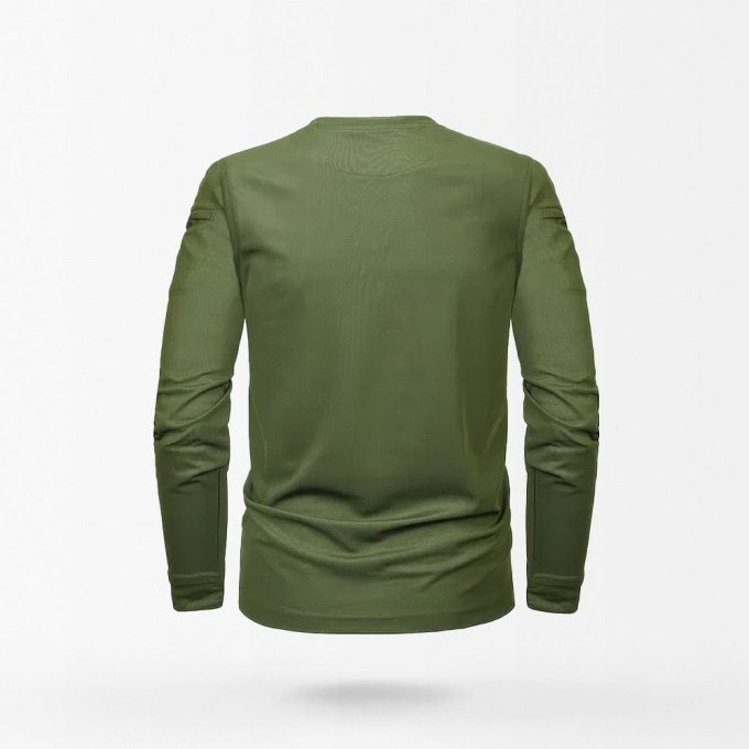 Camiseta táctica manga larga verde militar - Imagen 3