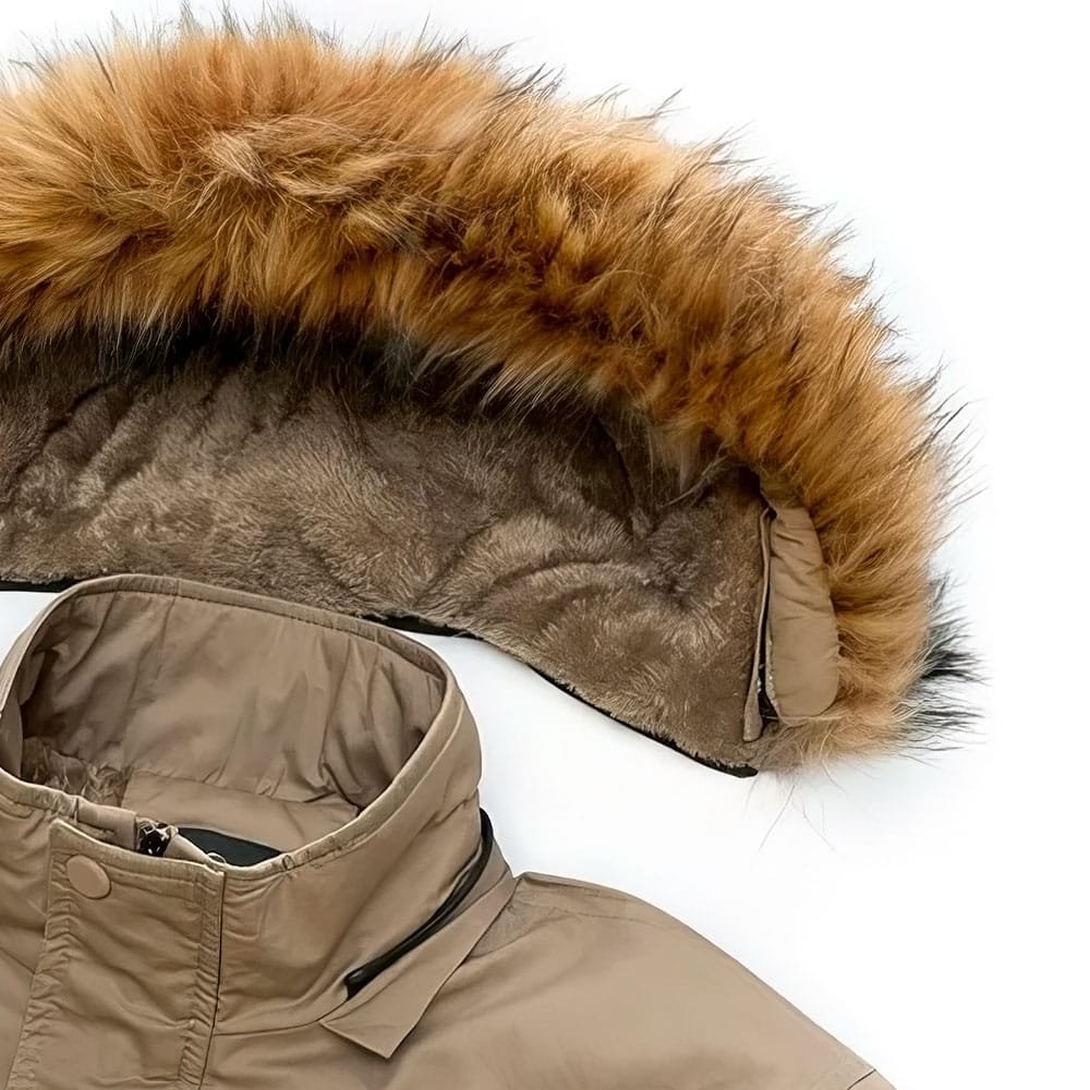 Parka táctica militar con forro de piel - Imagen 5