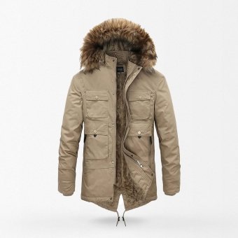 Parka táctica militar con forro de piel