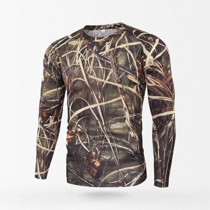 Camisa camuflaje caza algodón manga larga