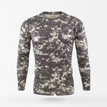Camiseta táctica de manga larga con camuflaje digital