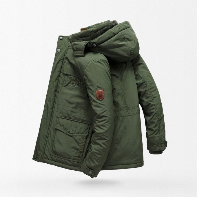 Parka militar forrada de forro polar - Imagen 2