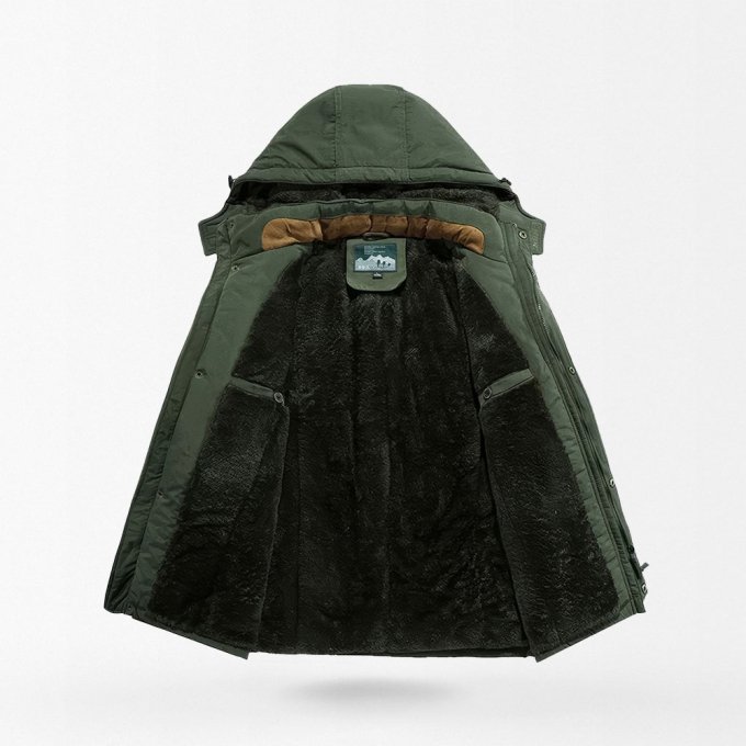 Parka militar forrada de forro polar - Imagen 4