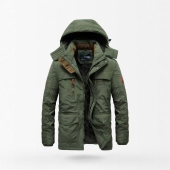 Parka militar forrada de forro polar