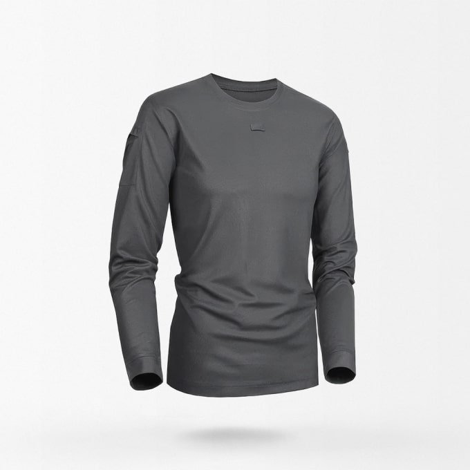 Camiseta táctica de manga larga gris