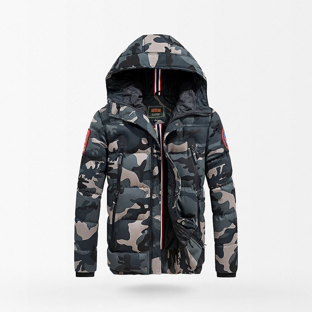 Parka militar de camuflaje para clima frío