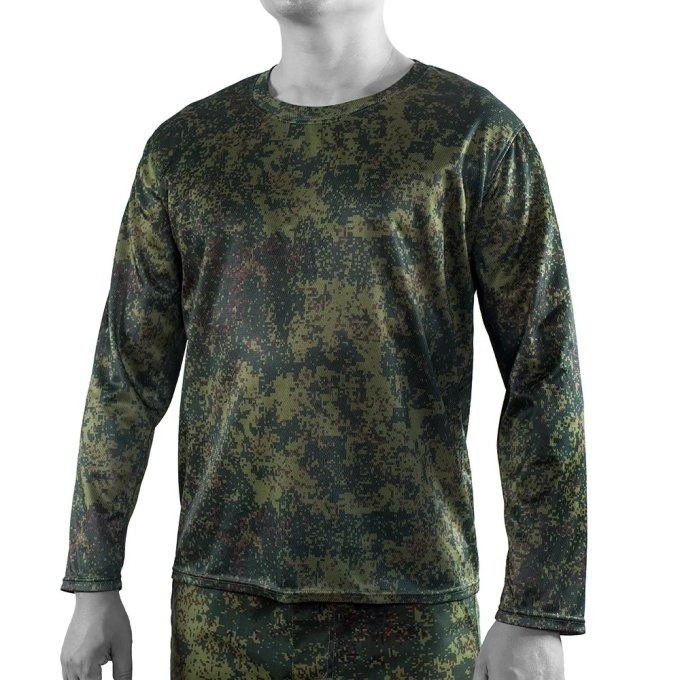 camisa militar de manga larga EMR Digital Flora