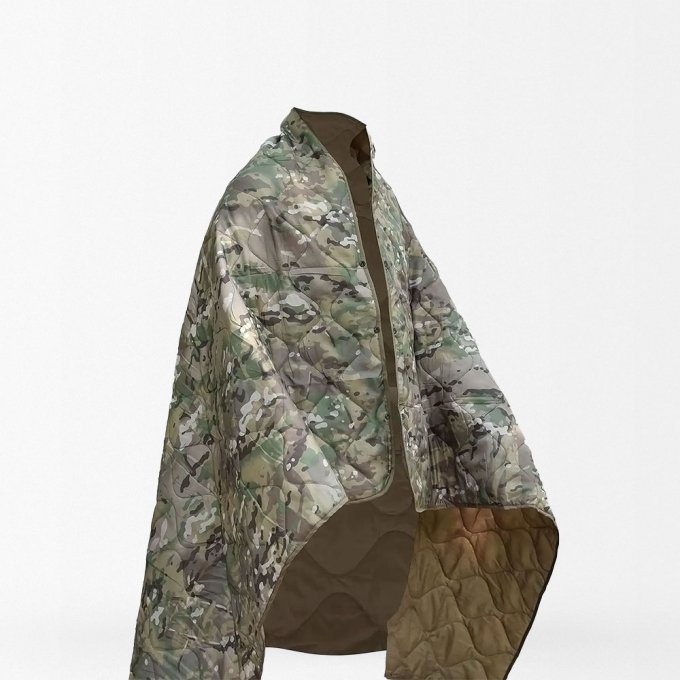 Forro de poncho militar camuflaje de caza - Imagen 2