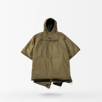 Saco de dormir militar convertible en poncho verde oliva