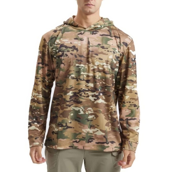 Camiseta táctica de manga larga con capucha - Imagen 3