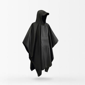 Poncho militar impermeable negro