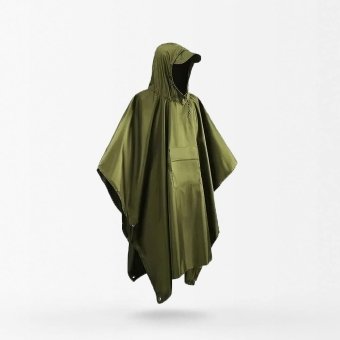 Poncho militar impermeable verde oliva