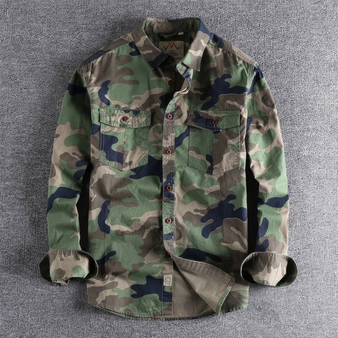Camisa táctica de camuflaje para hombre