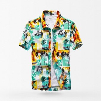 Camisa hawaiana de verano para la playa