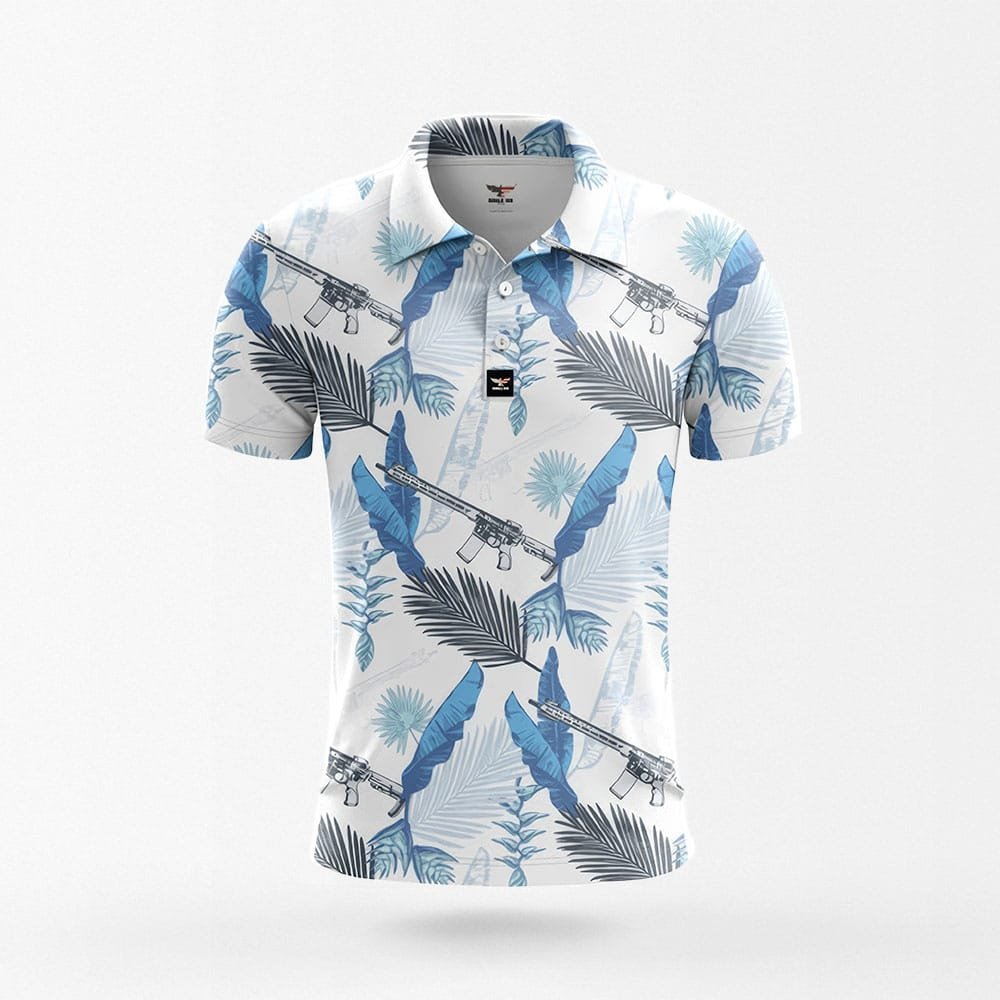 Camisa hawaiana M4 con hojas