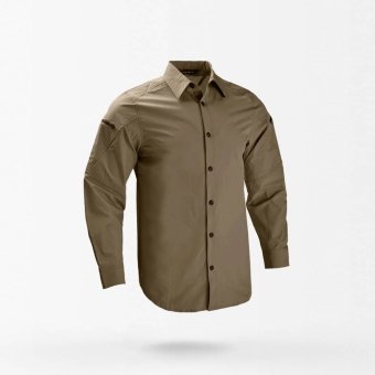 military button up shirt mens Coyote Brown