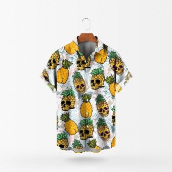 Camisa hawaiana con calavera de piña