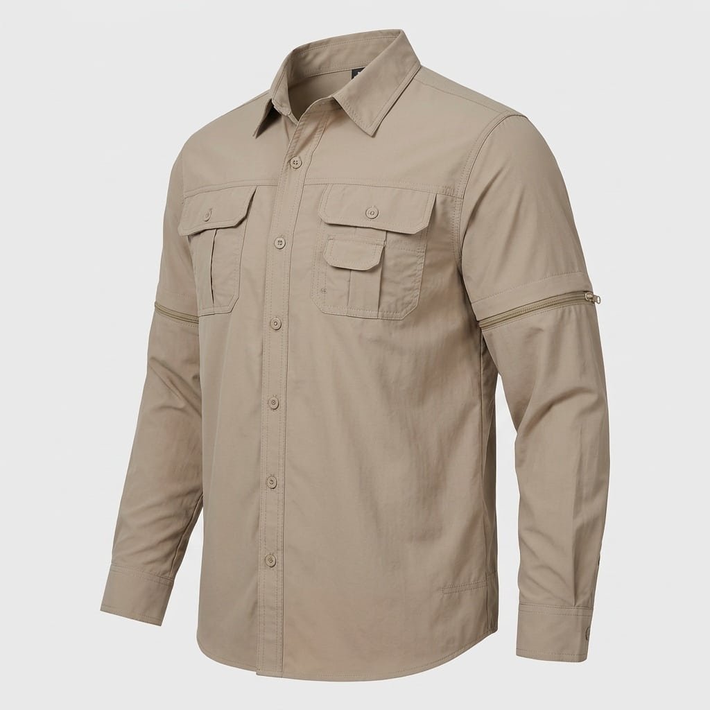 Camisa táctica abotonada con protección UV