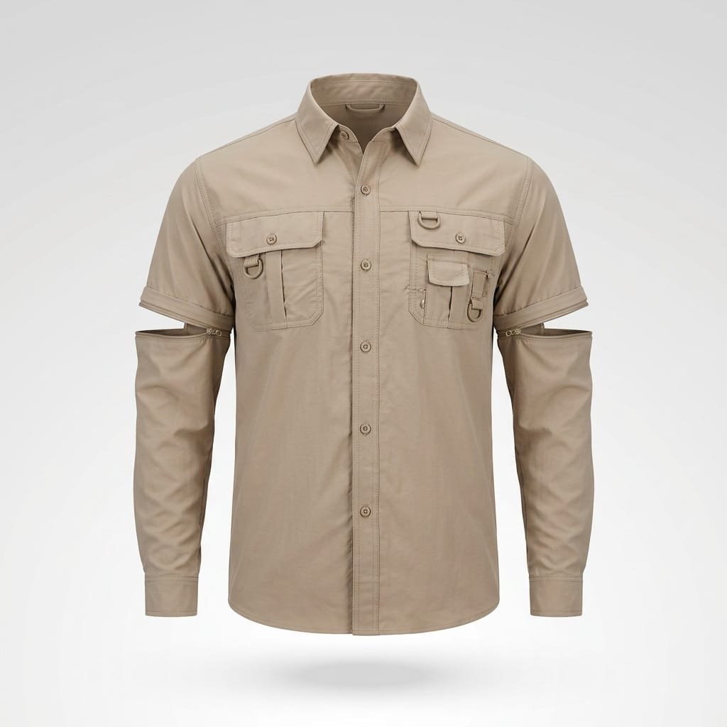 Tactical button up shirt with uv protection
