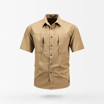 Camisa táctica de manga corta con botones