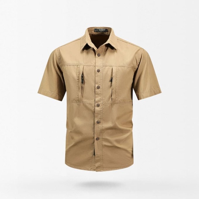 Camisa táctica de manga corta con botones