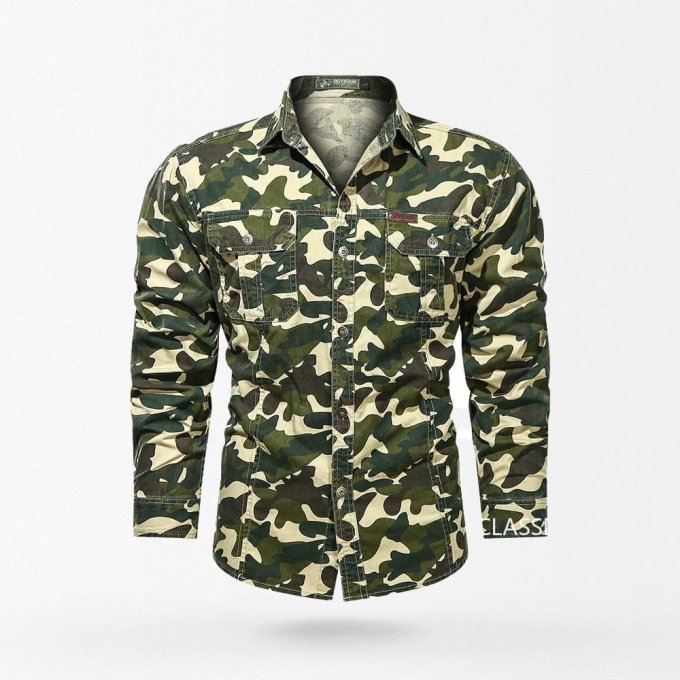 Camisa táctica de camuflaje con botones - Imagen 2