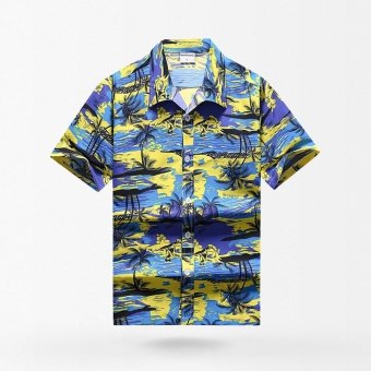 Camisa hawaiana tropical de playa