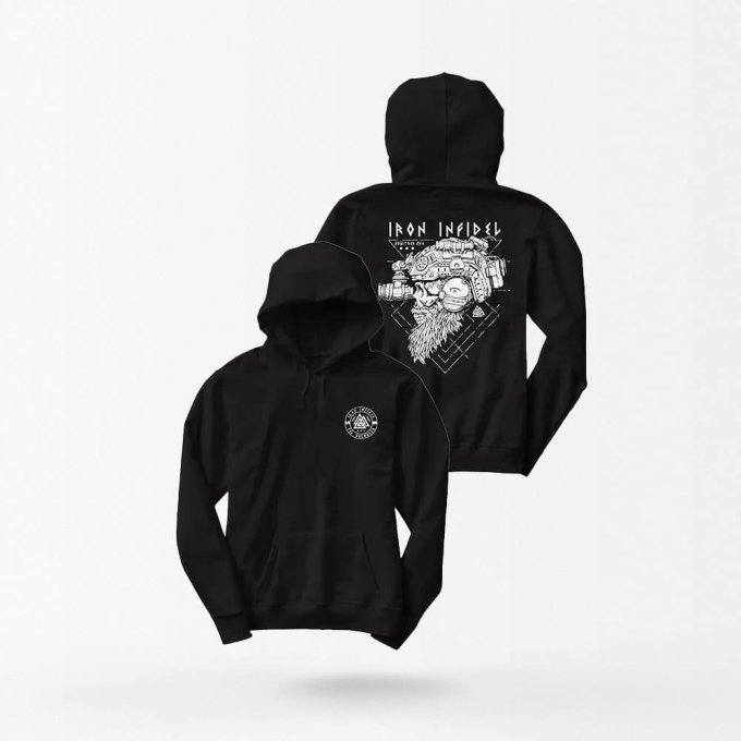 Sudadera con capucha Iron Infidel Valhalla Guerrero Nórdico