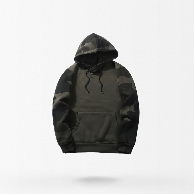 Sudadera con capucha camuflaje verde militar - Imagen 3