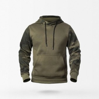 Sudadera con capucha camuflaje verde militar