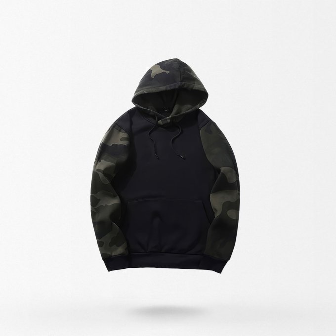 Sudadera con capucha camuflaje negro - Imagen 2