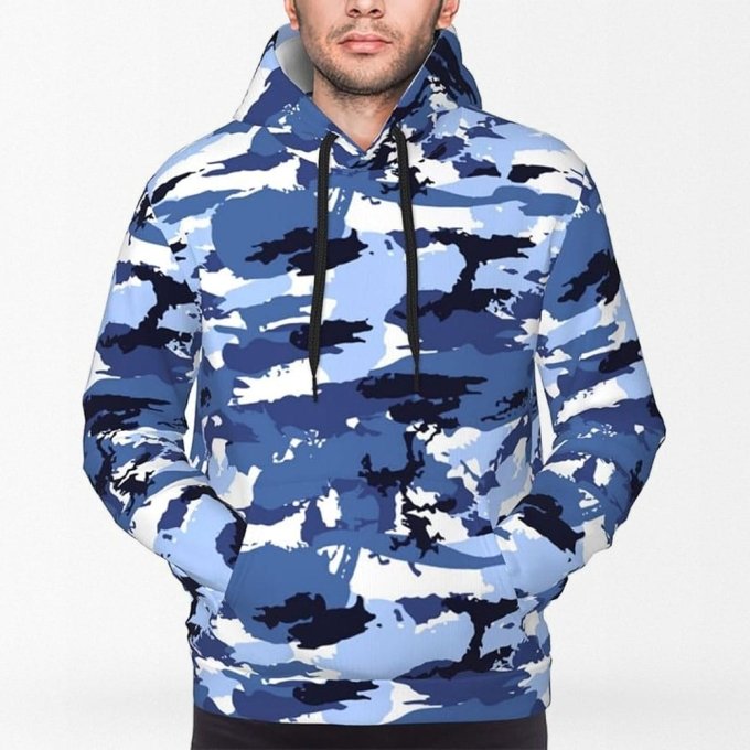 Sudadera con capucha camuflaje azul - Imagen 2