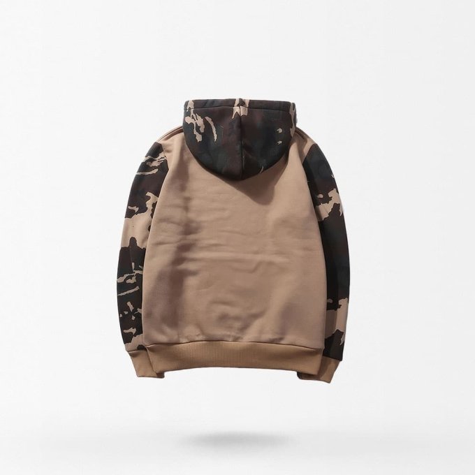 Sudadera táctica con capucha camuflaje caqui - Imagen 3