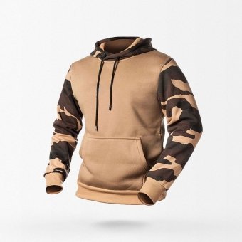 Sudadera táctica con capucha camuflaje caqui