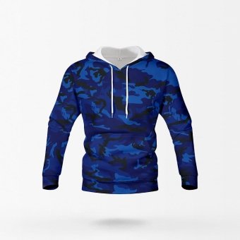 Sudadera táctica con capucha camuflaje azul oscuro