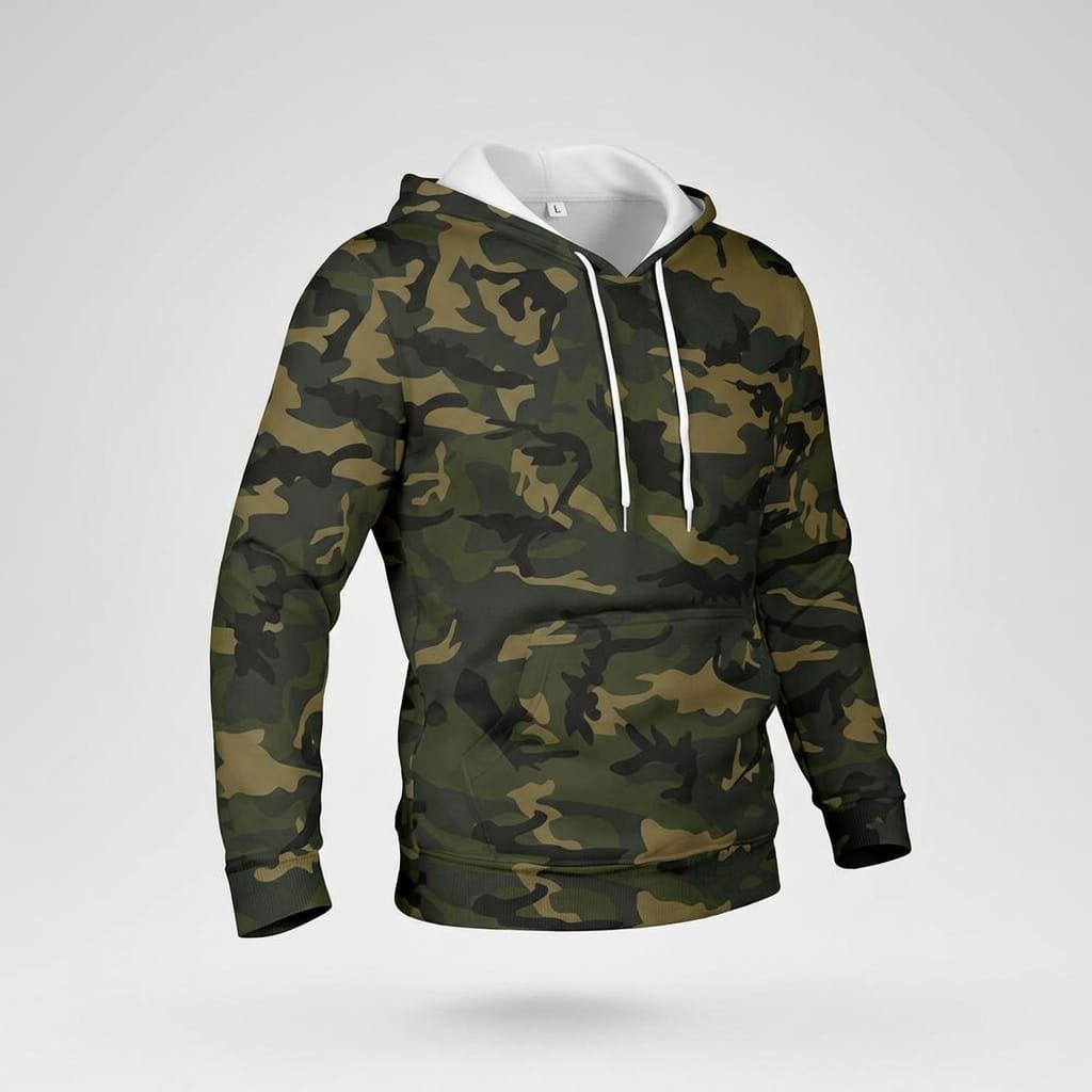 Dark green camo hoodie