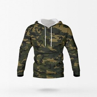 Sudadera táctica con capucha camuflaje verde oscuro