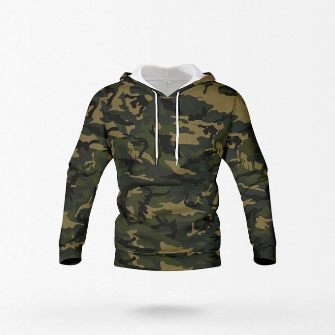 Sudadera táctica con capucha camuflaje verde oscuro