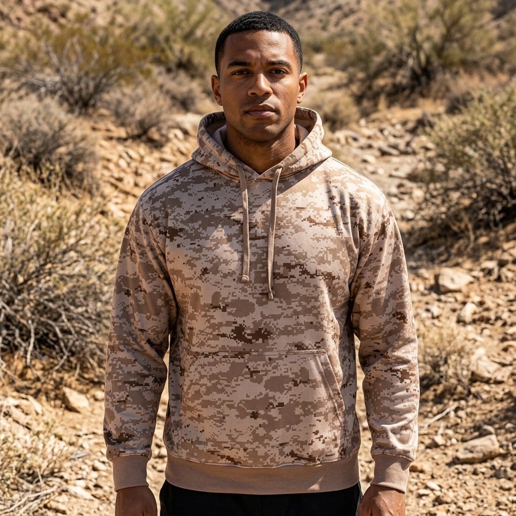Digital desert camo hoodie