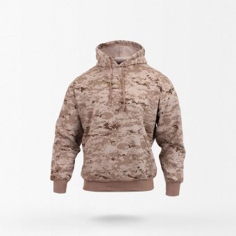 Sudadera con capucha camuflaje digital desértico