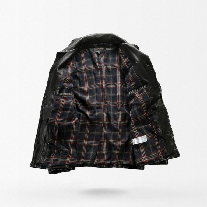 Chaqueta táctica de cuero para hombre - Imagen 2