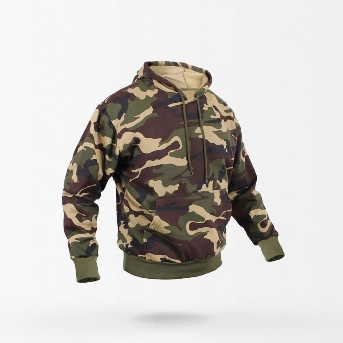 Sudadera con capucha camuflaje militar